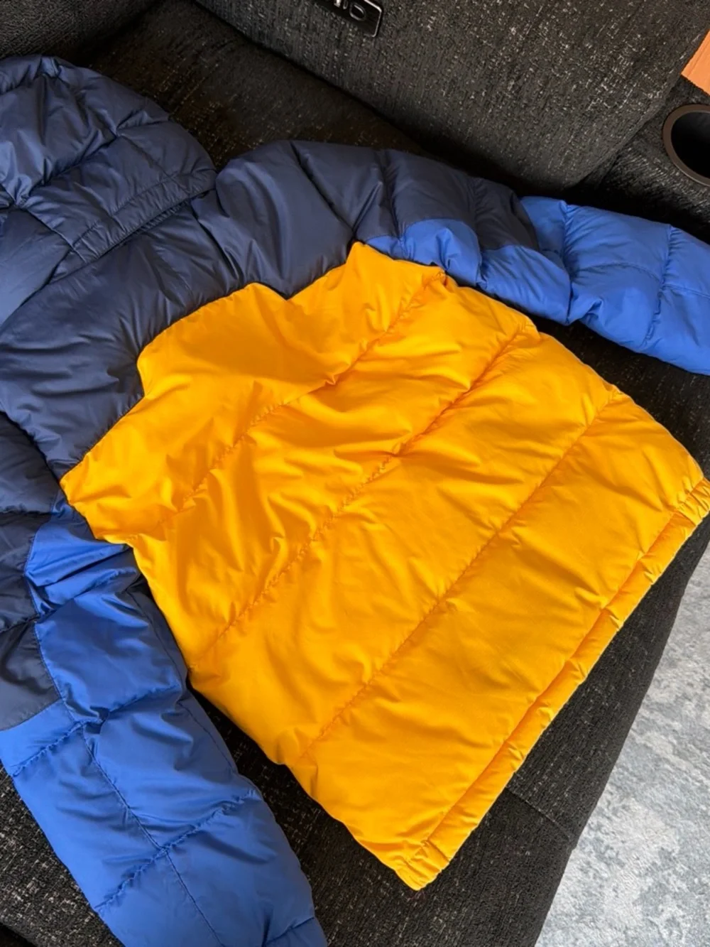 Polo by Ralph Lauren Yellow & Blue Puffer Jacket